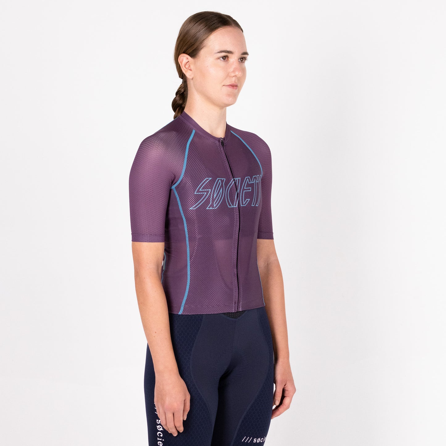 Womens Omni HyperMesh Jersey (Mauve/Blue)