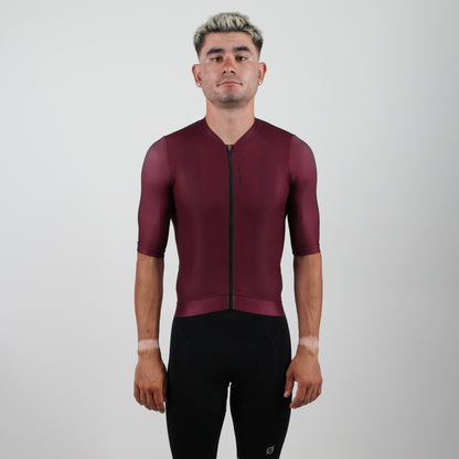 Mens Elevate++ Short Sleeve Jersey (Port Wine)