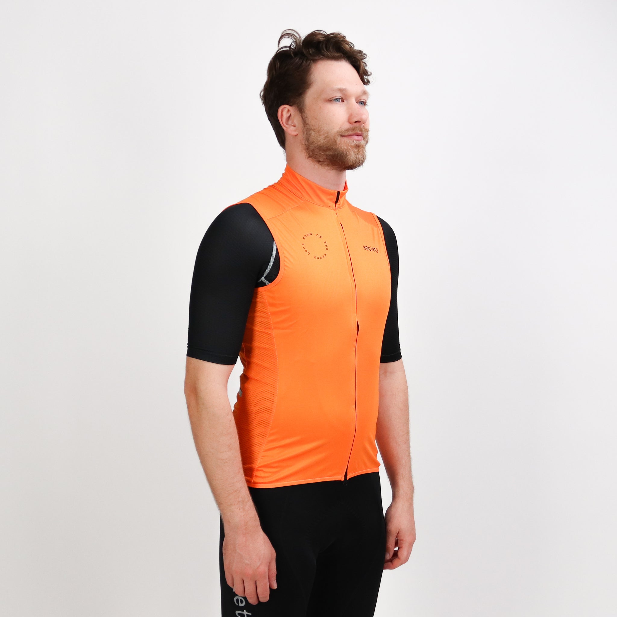 Orange cycling vest best sale