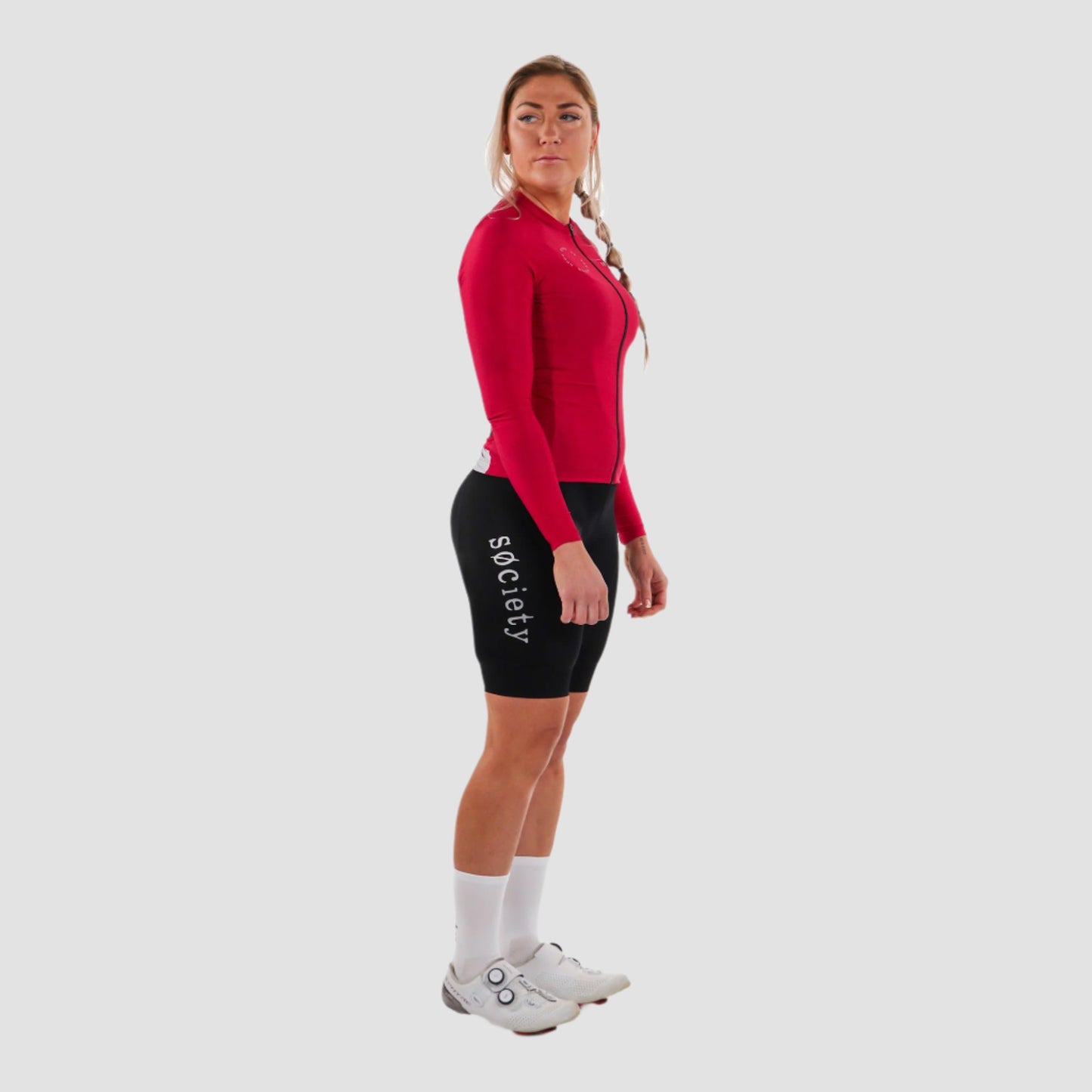 Womens Prevail Long Sleeve Jersey (Merlot)