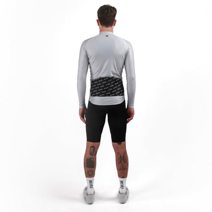 Society Cycling Yardage Thermal Long Sleeve Jersey (Grey)