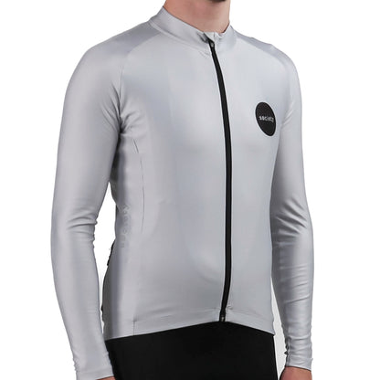 Society Cycling Yardage Thermal Long Sleeve Jersey (Grey)