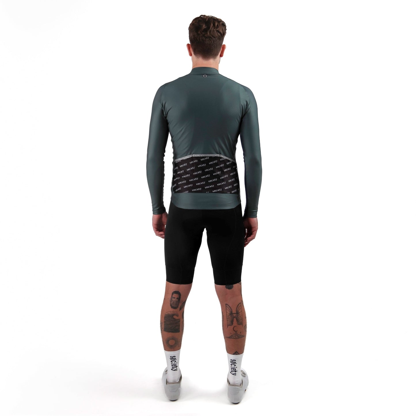 Society Cycling Yardage Thermal Long Sleeve Jersey (Petrol)