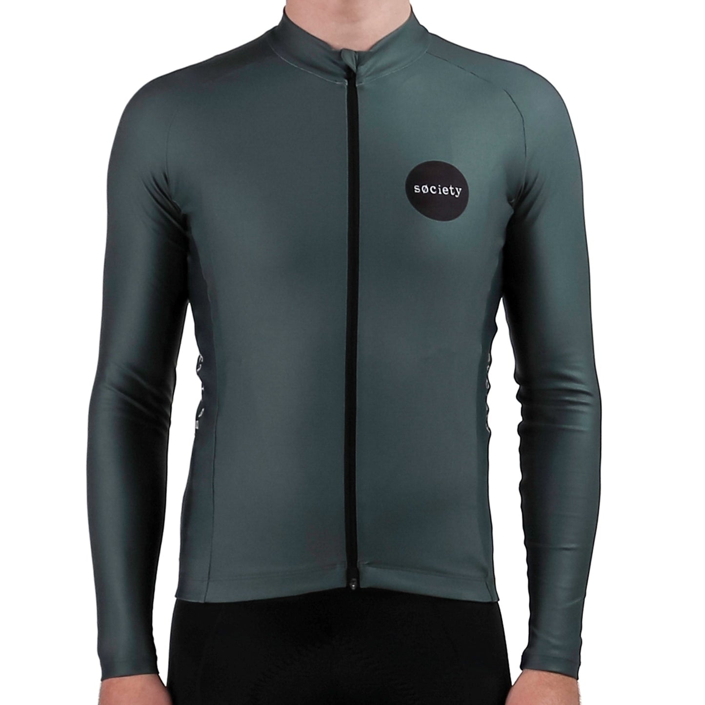 Society Cycling Yardage Thermal Long Sleeve Jersey (Petrol)