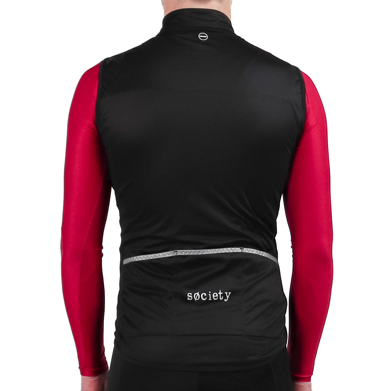 Society Cycling Club Vest and Prevail Long Sleeve Jersey Merlot