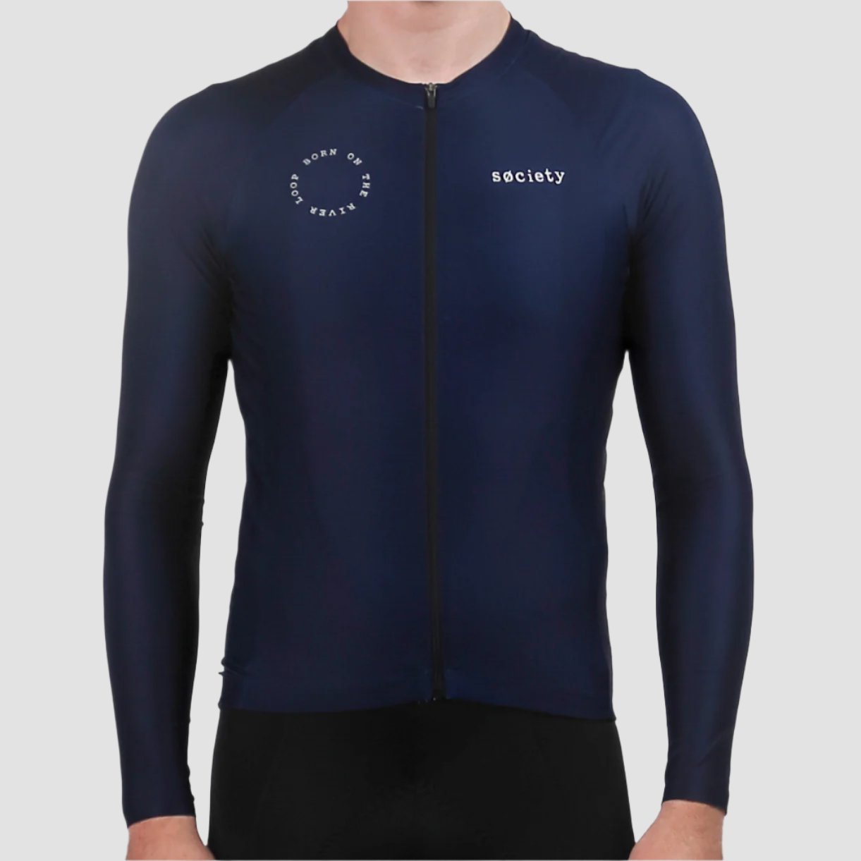 Mens Prevail Long Sleeve Jersey (Navy)